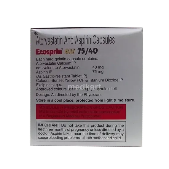 ecosprin av 75/40mg capsule 10's